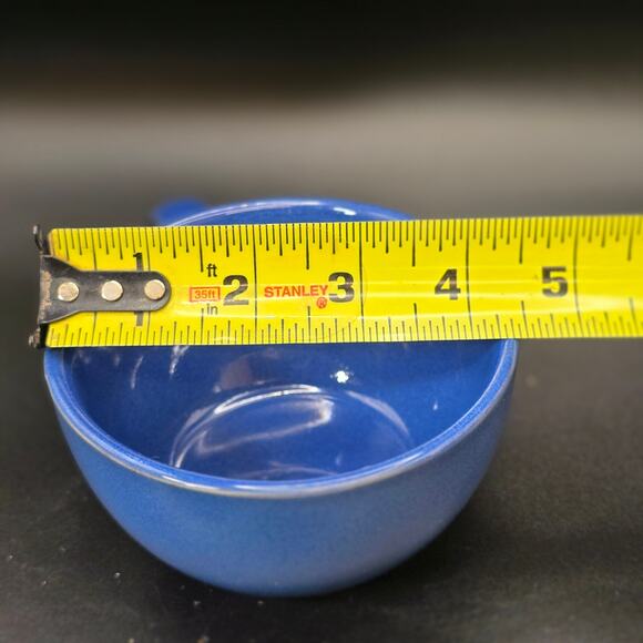 London Pottery Blue “Tea for One” Teapot & Cup Set Stoneware 6" England - Picture 11 of 11